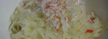 бутербродная намазка из крабовых палочек и яблока. Шаг 6