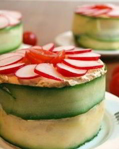 Бутербродный торт со сливочным сыром