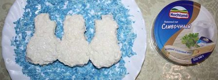 бутерброды поющие снеговики в шарфиках. Шаг 5