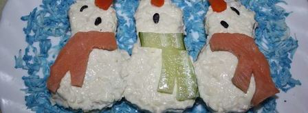 бутерброды поющие снеговики в шарфиках. Шаг 8