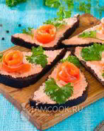 Бутерброды с красной рыбой