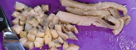 бутерброды с сельдью, яблоком и яйцом пашот. Шаг 3