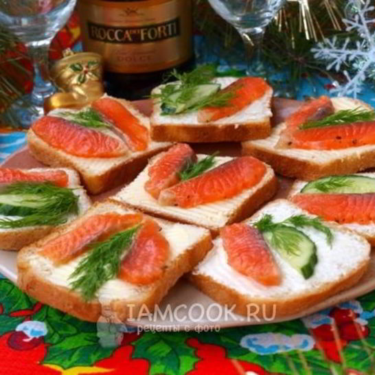 Рецепт бутербродов с семгой