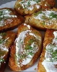 Бутерброды с тертым картофелем и яйцом