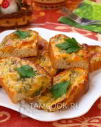 Горячие бутерброды с сыром и зеленью