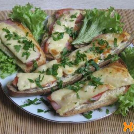 Рецепт горячих бутербродов в духовке