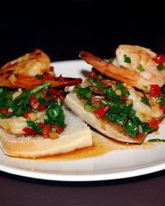 Острые бутерброды с креветками