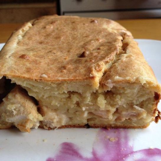 Рецепт сырного кекса с курицей