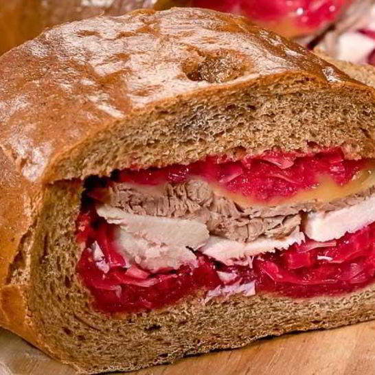 Рецепт закрытых бутербродов с красной капустой