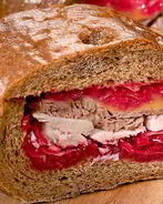 Закрытые бутерброды с красной капустой