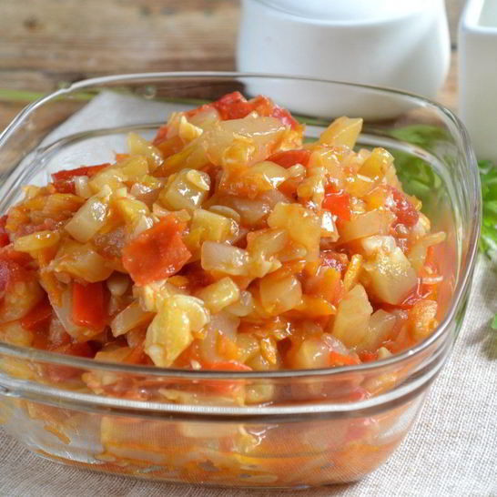Рецепт икры кабачковой с перцем и помидорами