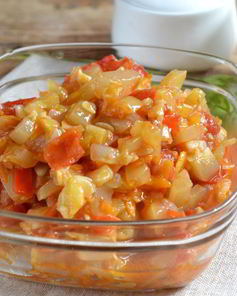Икра кабачковая с перцем и помидорами