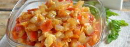 икра кабачковая с перцем и помидорами. Шаг 7