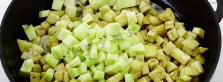 кабачково-баклажанная икра на зиму. Шаг 4