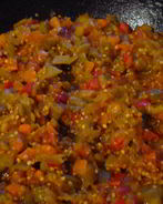 Жареная баклажанная икра кусочками