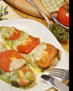 Капрезе из запеченного филе трески