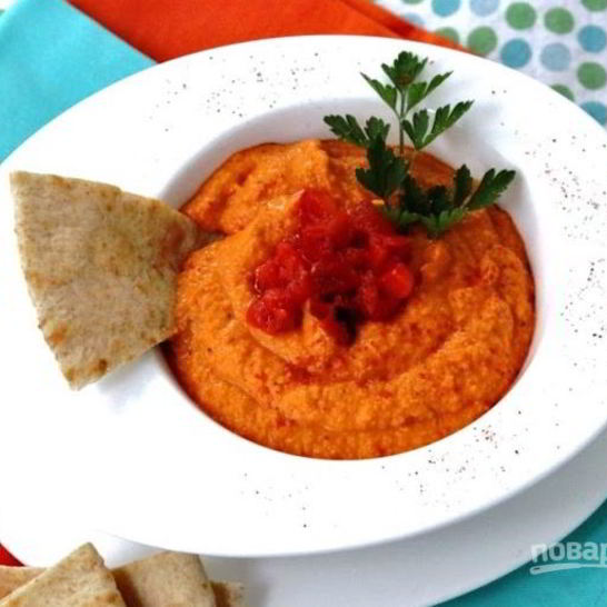 Рецепт хумуса с болгарским перцем