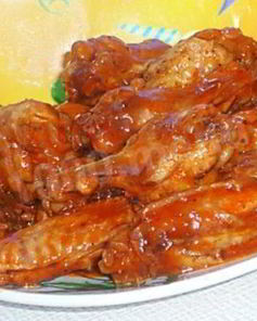 Крылышки маринованные в меду и соевом соусе