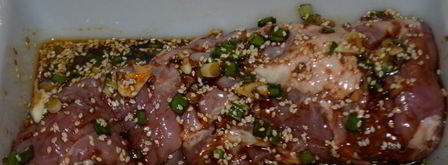 маринованное свиное филе с кунжутом. Шаг 2