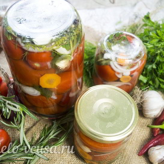 Рецепт маринованных помидоров с морковью