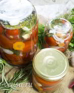 Маринованные помидоры с морковью