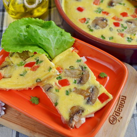 Рецепт быстрого омлета в духовке