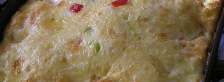 фриттата осенняя с лососем, сладким перцем и луком-пореем. Шаг 8