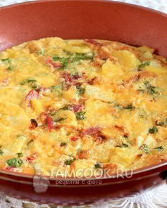 Фриттата с картофелем и ветчиной