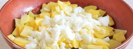 фриттата с картофелем и ветчиной. Шаг 7