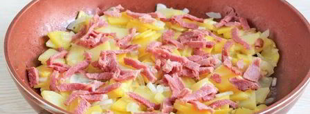 фриттата с картофелем и ветчиной. Шаг 8