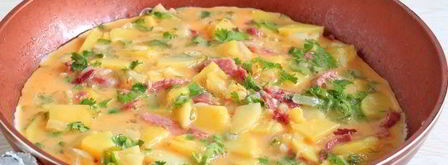 фриттата с картофелем и ветчиной. Шаг 10