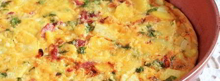 фриттата с картофелем и ветчиной. Шаг 12