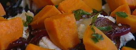 фриттата с пармезаном, бататом и красным луком. Шаг 6