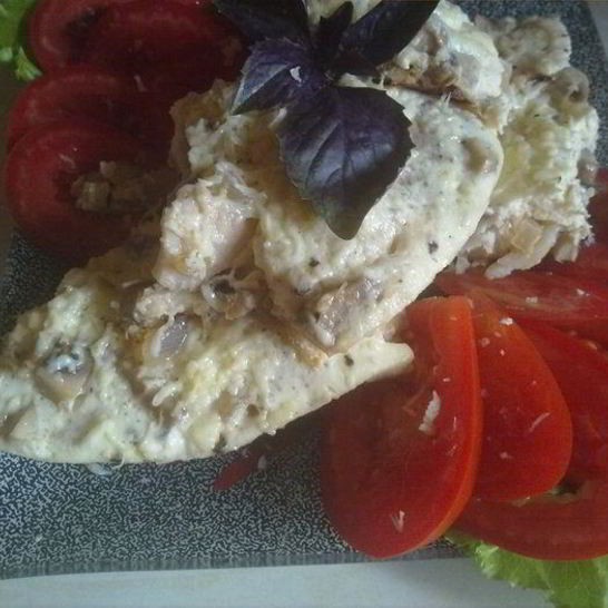 Рецепт фриттаты с тилапией и грибами