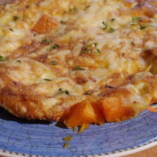 Рецепт фриттаты с тыквой, моцареллой и тимьяном