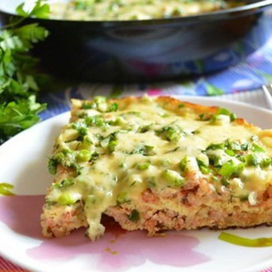 Рецепт омлета с фаршем на сковороде