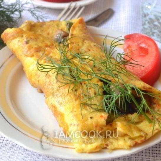 Рецепт омлета с грибами по-испански