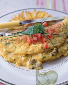 Омлет с грибами