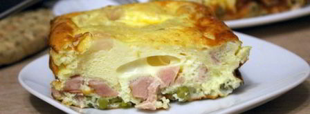 омлет с копченым мясом и зеленым горошком. Шаг 8