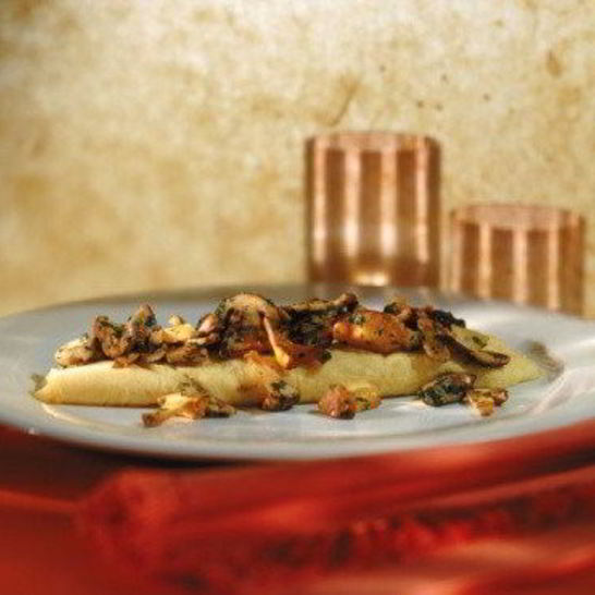 Рецепт омлета с лисичками и зеленью