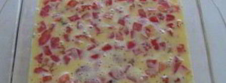 омлет с луком и помидорами. Шаг 4