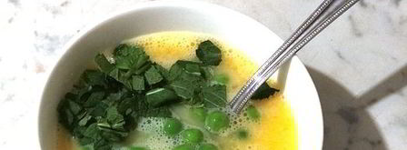 омлет с мятой и зеленым горошком. Шаг 4