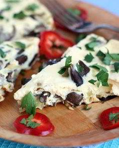 Омлет с опятами