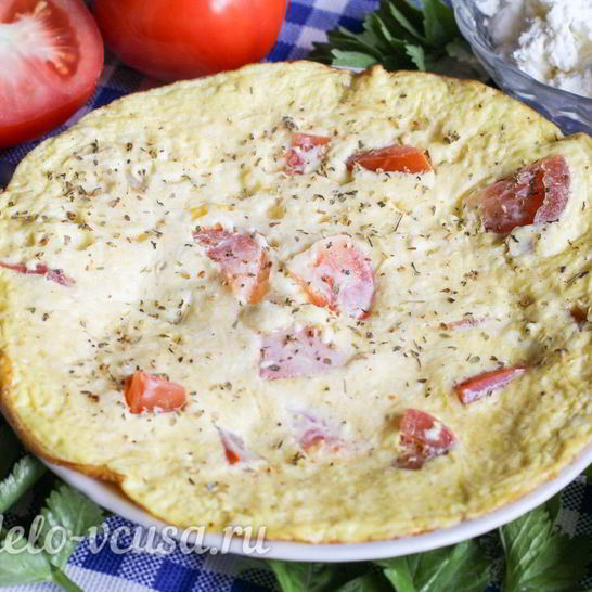 Рецепт омлета с помидорами