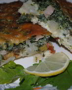 Омлет с цветной капустой и шпинатом