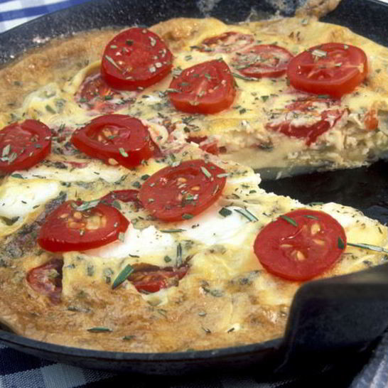 Рецепт омлета с творогом на сковороде