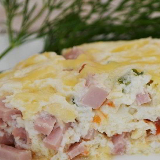 Рецепт омлета с ветчиной в мультиварке