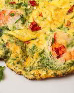 Омлет с зеленью и крабовым мясом