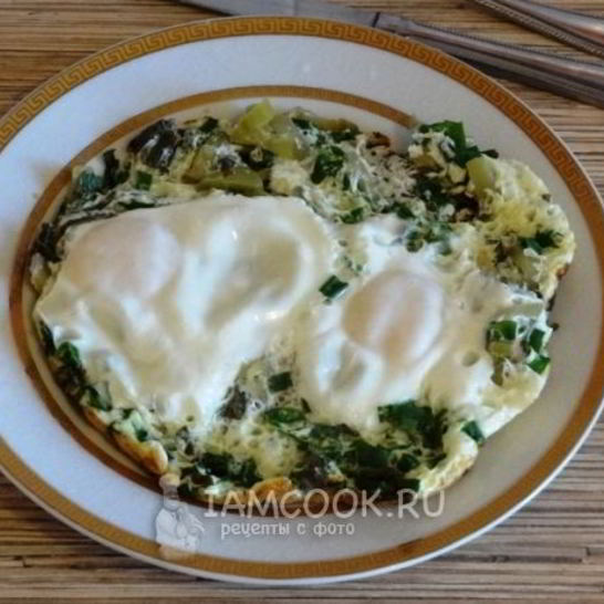 Рецепт омлета весеннего с зеленью