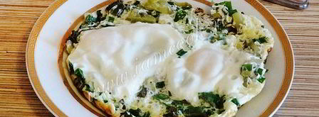 омлет весенний с зеленью. Шаг 9